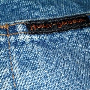 Women's harley Davidson faded blue jeans shorts 4p